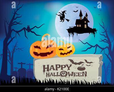 Happy Halloween tag Vector Illustration. Stock Vektor