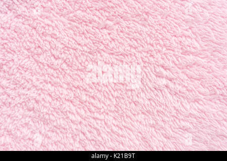 Nahaufnahme rosa Handtuch Textur und Hintergrund Stockfoto