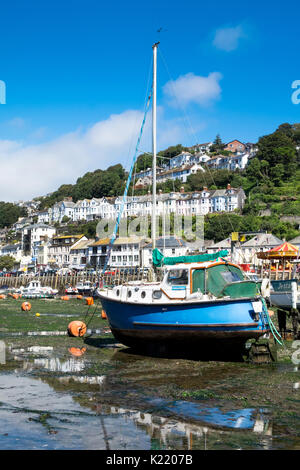 Ebbe in East Looe River, Looe, Cornwall, Großbritannien Stockfoto