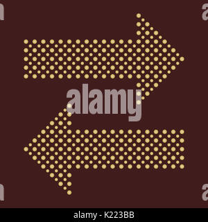 Fein gestrichelten Pfeile Stockfoto