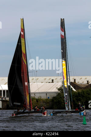 Extreme Sailing Event an der Cardiff Bay August 2017 Stockfoto