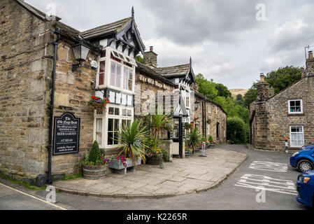 Die alte Nags Head Pub in Alfreton, Peak District, Derbyshire. Ein berühmter Ort am Beginn der Pennine Way. Stockfoto