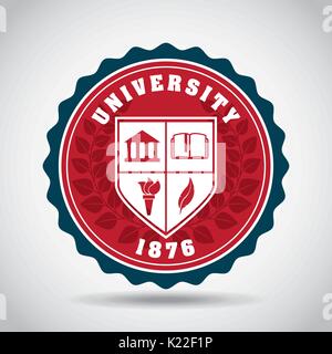 Universität emblem Design Stock Vektor