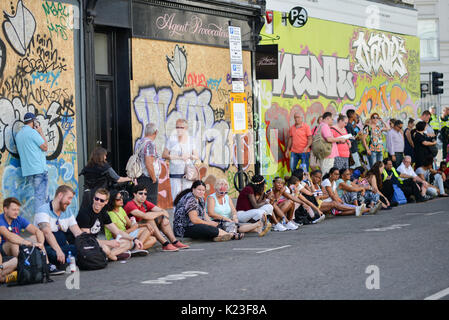 Notting Hill, London, UK. 28. August 2017. Die wichtigsten Tag der Notting Hill Carnival. Quelle: Matthew Chattle/Alamy leben Nachrichten Stockfoto