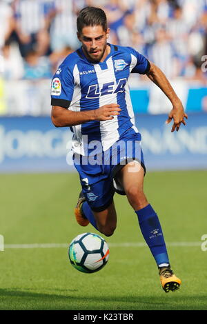 Vitoria-Gasteiz, Spanien. 26 Aug, 2017. Ruben Sobrino (Alaves) Fußball: Spanisch "La Liga Santander' Match zwischen Deportivo Alaves 0-2 FC Barcelona im Estadio Mendizorrotza in Vitoria-Gasteiz, Spanien. Credit: mutsu Kawamori/LBA/Alamy leben Nachrichten Stockfoto