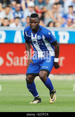 Vitoria-Gasteiz, Spanien. 26 Aug, 2017. Wakaso Mubarak (Alaves) Fußball: Spanisch "La Liga Santander' Match zwischen Deportivo Alaves 0-2 FC Barcelona im Estadio Mendizorrotza in Vitoria-Gasteiz, Spanien. Credit: mutsu Kawamori/LBA/Alamy leben Nachrichten Stockfoto