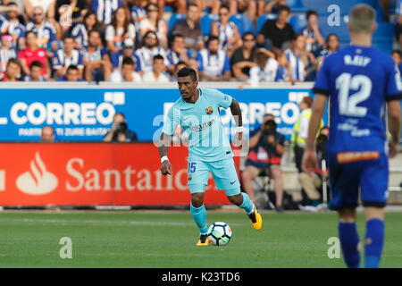 Vitoria-Gasteiz, Spanien. 26 Aug, 2017. Paulinho (Barcelona) Fußball: Spanisch "La Liga Santander' Match zwischen Deportivo Alaves 0-2 FC Barcelona im Estadio Mendizorrotza in Vitoria-Gasteiz, Spanien. Credit: mutsu Kawamori/LBA/Alamy leben Nachrichten Stockfoto