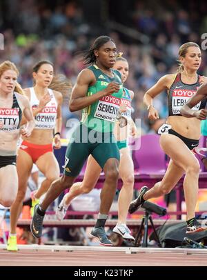 London, Grossbritannien. 10 Aug, 2017. Caster Semenya, RSA, Aktion, Vorlauf über 800 m der Frauen, am 10.08.2017 Wirtschaft Championships 2017 in London/Grossbritannien, vom 04.08. - 13.08.2017. | Verwendung weltweit Quelle: dpa/Alamy leben Nachrichten Stockfoto