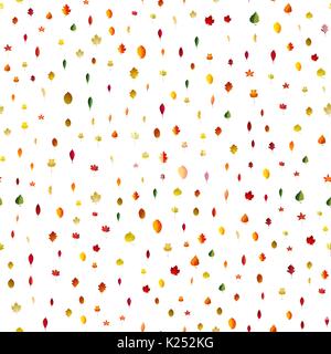 Nahtlose Hintergrund Herbst bunte Blätter. Vector pattern Stock Vektor