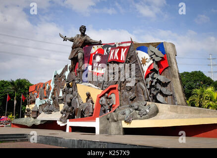 Manila, Philippinen - Dec 21, 2015. Katipunan (KKK) Denkmal in Manila, Philippinen. Die Katipunan war eine philippinische revolutionäre Gesellschaft in Manila in Stockfoto