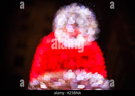 Santa Claus mit Lichteffekten Stockfoto