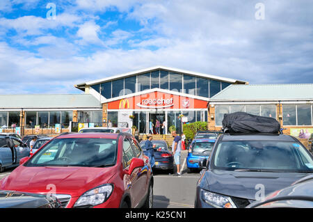 Watford Gap Dienstleistungen, die auf der M1, Northamptonshire, England, Großbritannien Stockfoto