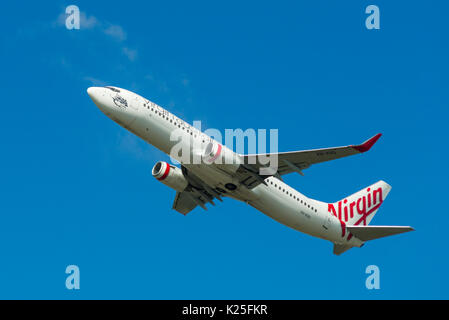 Jungfrau Australien PKW Flugzeug Vom Internationalen Flughafen Sydney, New South Wales, Australien. Stockfoto