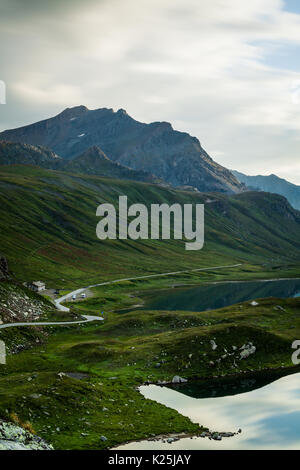 Sicht von Colle del Nivolet, Nationalpark Gran Paradiso, Italien Stockfoto