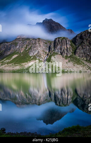 Sicht von Colle del Nivolet, Nationalpark Gran Paradiso, Italien Stockfoto