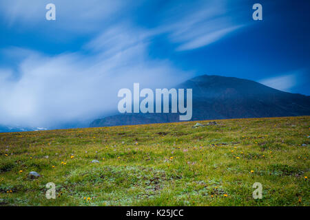 Sicht von Colle del Nivolet, Nationalpark Gran Paradiso, Italien Stockfoto