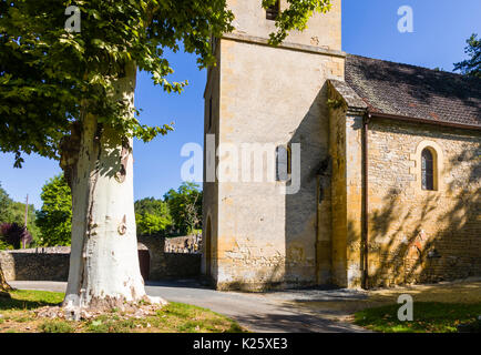 Notre Dame de l'Assomption in Mouzens, Nouvelle Aquitaine, Frankreich Stockfoto