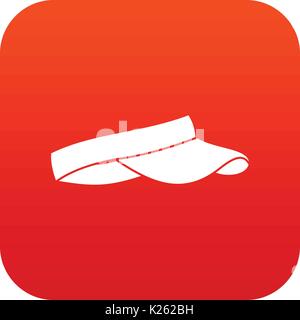 Golf visor Symbol digital Rot Stock Vektor