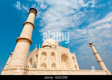 Asien, Indien, das Taj Mahal in Agra. Stockfoto