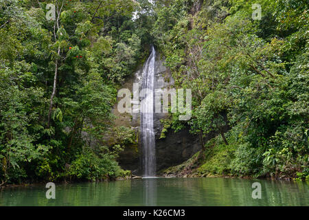 La Sierpe Wasserfall, Nationalen Naturpark Uramba, Bahia Malaga, Kolumbianische Pazifikküste Stockfoto