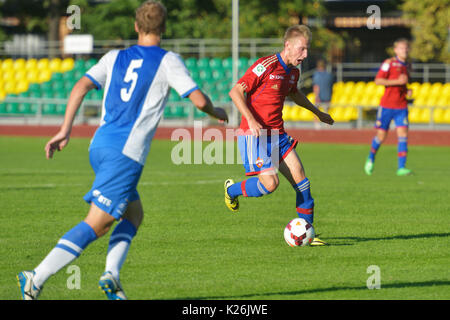 Moskau, Russland - Juli 22, 2014: Dynamo, Moskau - ZSKA Moskau während der Lev Yashin VTB-Cup, das internationale Turnier für U21-Fußball-Teams. Stockfoto