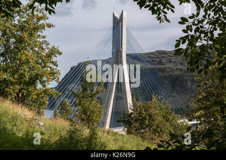 Kåfjord, Kaafjord, Bru, Brücke, Kåfjordbrua, Alta, Finnmark, Norwegen Stockfoto