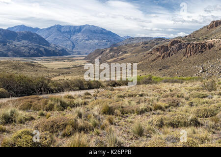 Vista Valle Chacabuco Patagonia Park Chile Stockfoto