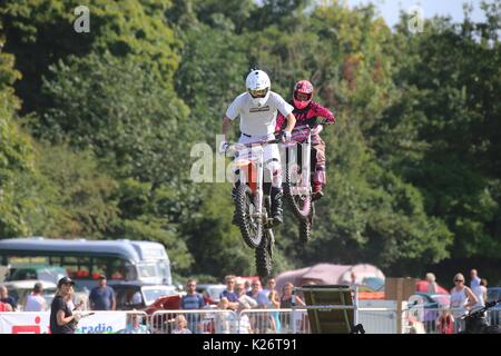 Stunt Bike on Fire Stockfoto