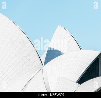 Detail, Dach des Sydney Opera House, Sydney Opera House, Bennelong Point, Sydney, New South Wales, Australien Stockfoto