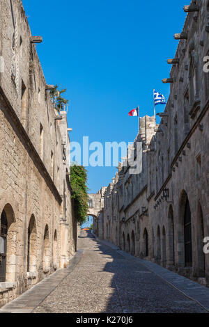 Rhodos Altstadt, Avenue der Ritter Stockfoto