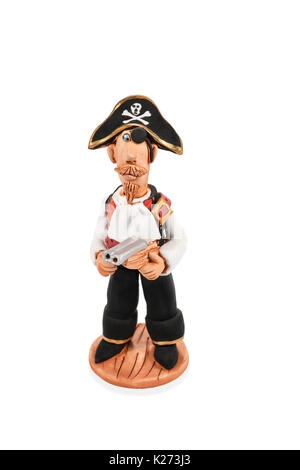 Ton Figurine von einem Piraten Stockfoto
