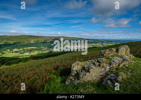 Church Stretton und die Long Mynd, Shropshire, Großbritannien Stockfoto