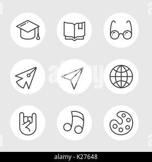 Schule Zeile für Symbole Stock Vektor