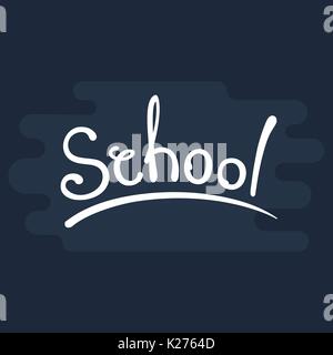 Schule text Hand Stock Vektor