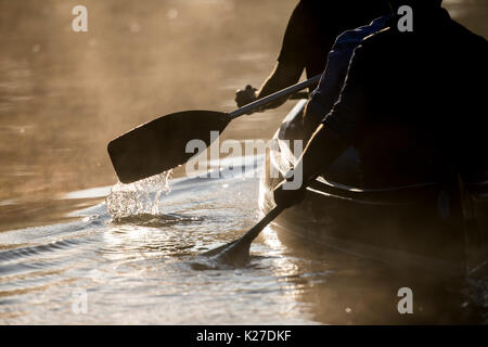 Kanufahren auf der Schwentine Fluss Stockfoto