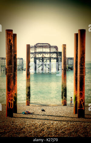 West Pier von Brighton Stockfoto