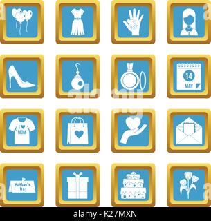 Muttertag Symbole azure Stock Vektor