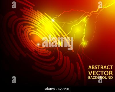 Blitz abstract Vector roter Hintergrund Stock Vektor