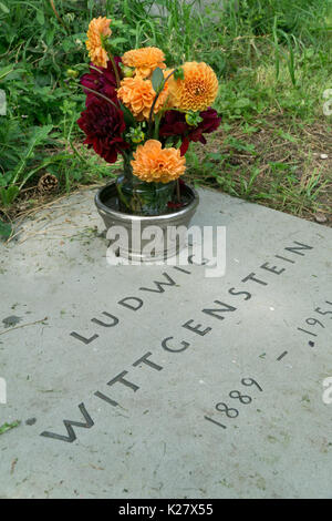 Grab von Ludwig Wittgenstein Himmelfahrt Friedhof Cambridge Stockfoto