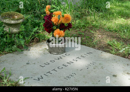 Grab von Ludwig Wittgenstein Himmelfahrt Friedhof Cambridge Stockfoto