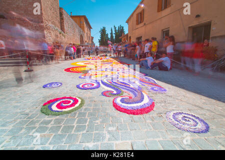 Perugia, Umbrien, Italien, Europa-Viertel, Spello Spello Blumenfest, Corpus Domini Stockfoto