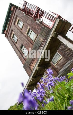 Barton Aquädukt, der Bridgewater Canal über die Manchester Ship Canal Stockfoto