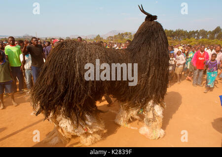 Afrika, Malawi, Lilongwe-Revier. Traditionelle Masken von Malawi Stockfoto