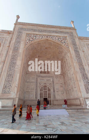 Asien, Indien, Uttar Pradesh, Agra Bezirk. Taj Mahal Stockfoto