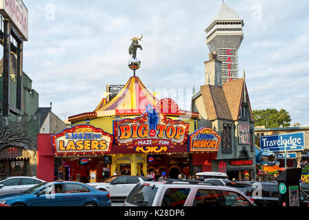 Sehenswürdigkeiten in Clifton Hill, Niagara Falls, Ontario, Kanada. Sommer 2017. Stockfoto