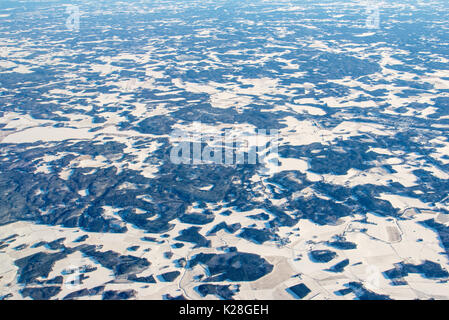 Luftaufnahme von Finnland im Winter, in der Nähe von Helsinki Stockfoto