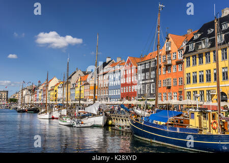 Nyhavn innere Hafen in Kopenhagen Stockfoto