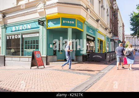 Byron Hamburgers Restaurant. Birmingham, West Midlands, England, GB, Großbritannien Stockfoto