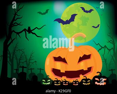 Happy Halloween Tag Hintergrund Vector Illustration. Stock Vektor