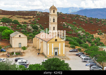 Die Kirche der Verkündigung in Sant Antonino, Insel Korsika Frankreich Stockfoto